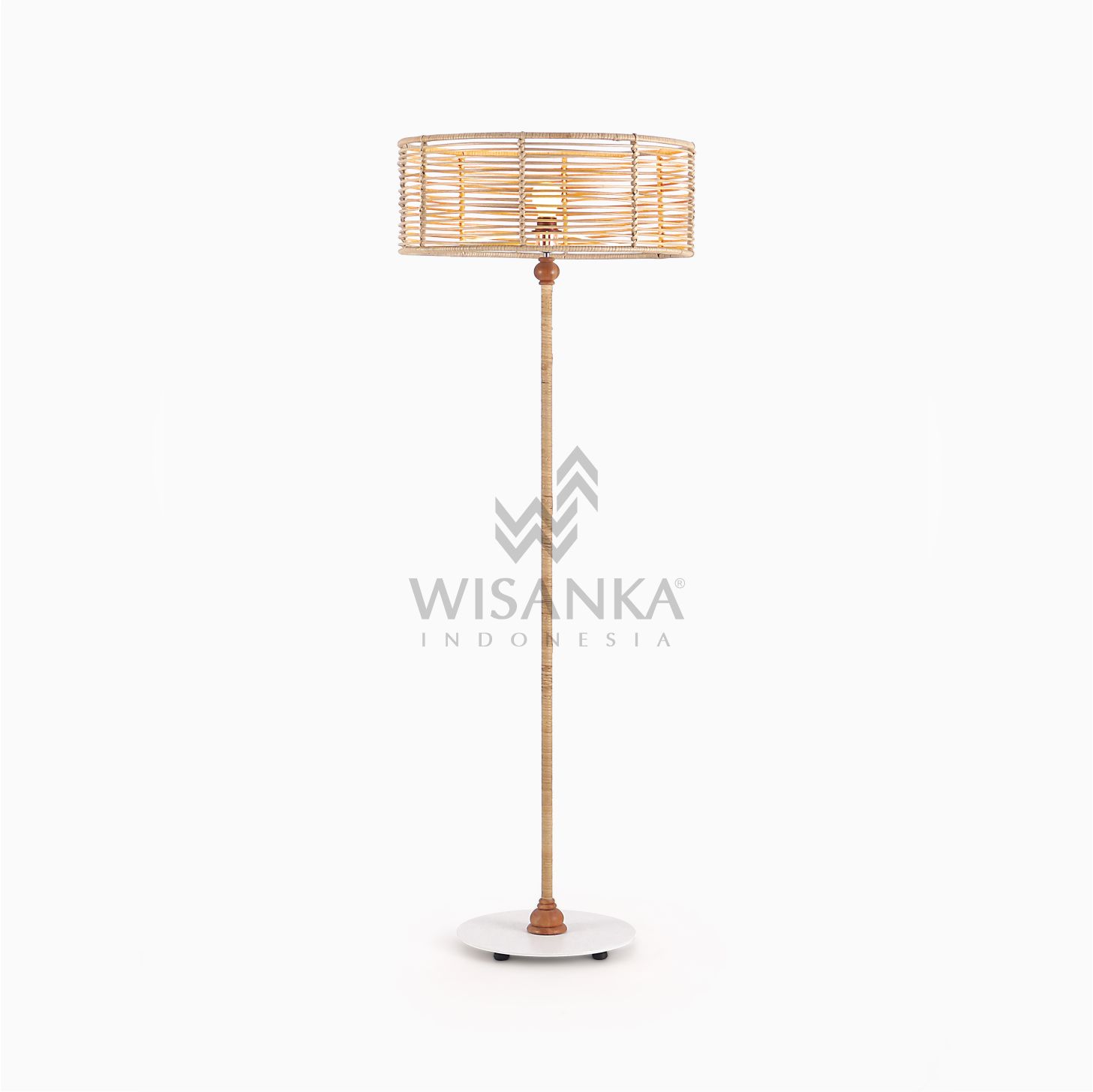Kasya Rattan Wicker Floor Lamp 