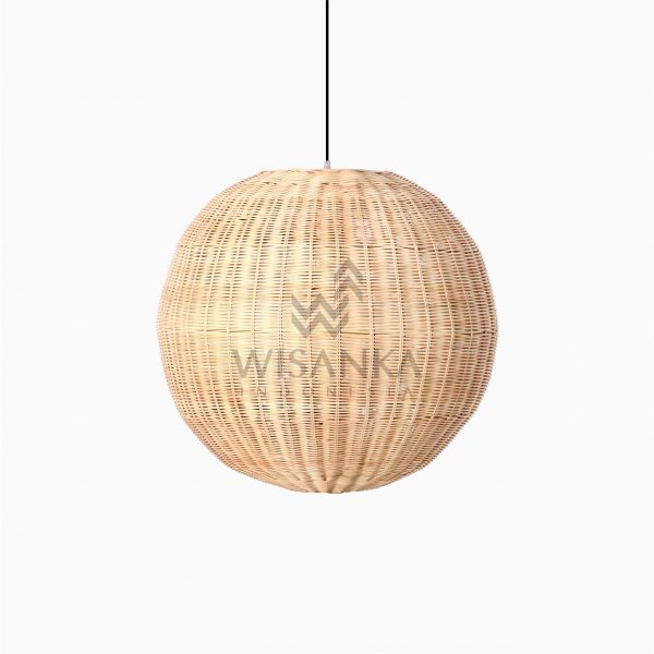 Taban Ball Wicker Rattan Hanging Lamp Off