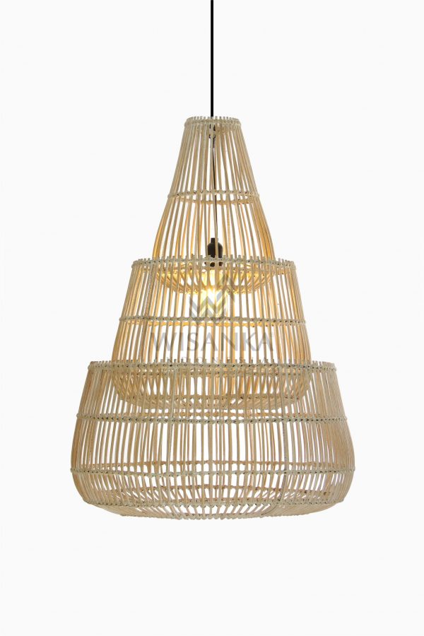 Karutup Rattan White Wash Hanging Lamp