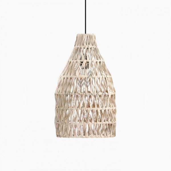 Banda Aru Hanging Lamp – Natural Rattan Chandeliers Lamp Off