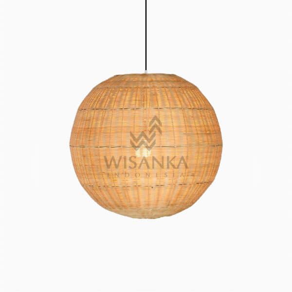 Taban Ball Hanging Lamp - Natural Rattan Pendant Lamp on