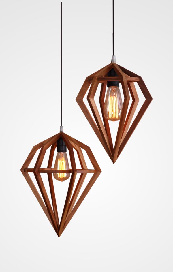 Diamo Hanging Lamp - Rattan Pendant Light for Home Decor - on