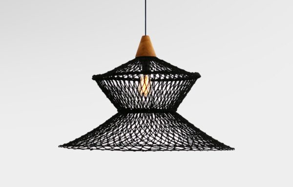 Limas Hanging Lamp with Net (Black) - Black Pendant Lighting