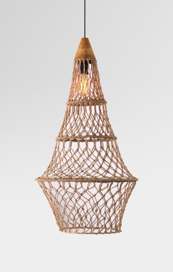 Tulip Hanging Lamp - Rattan Hanging Pendant Lamp for Home Decor